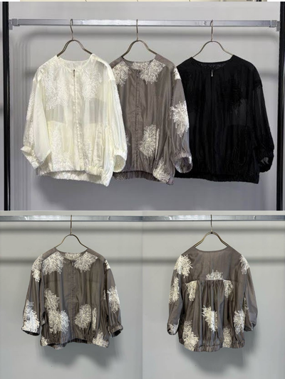 【予約⚡︎販売】刺繍ZIPシアーブルゾン／MG JK - 27023 - S／MARGAUX VINTAGE／2027 PRE SPRING COLLECTION