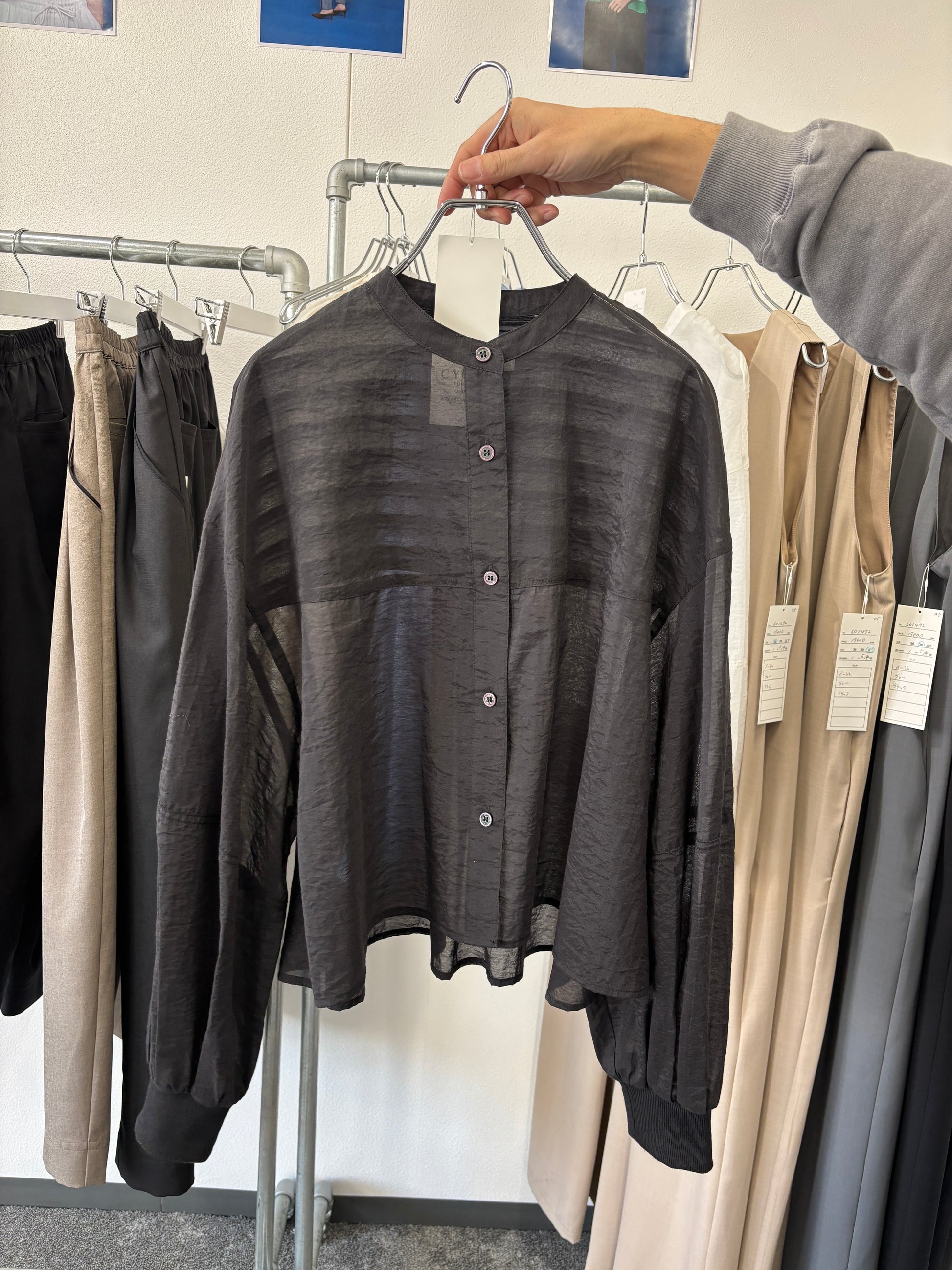 【予約販売】ソフトオーガンリブショートシャツ／601457／CYAN tokyo／2026 SS#2