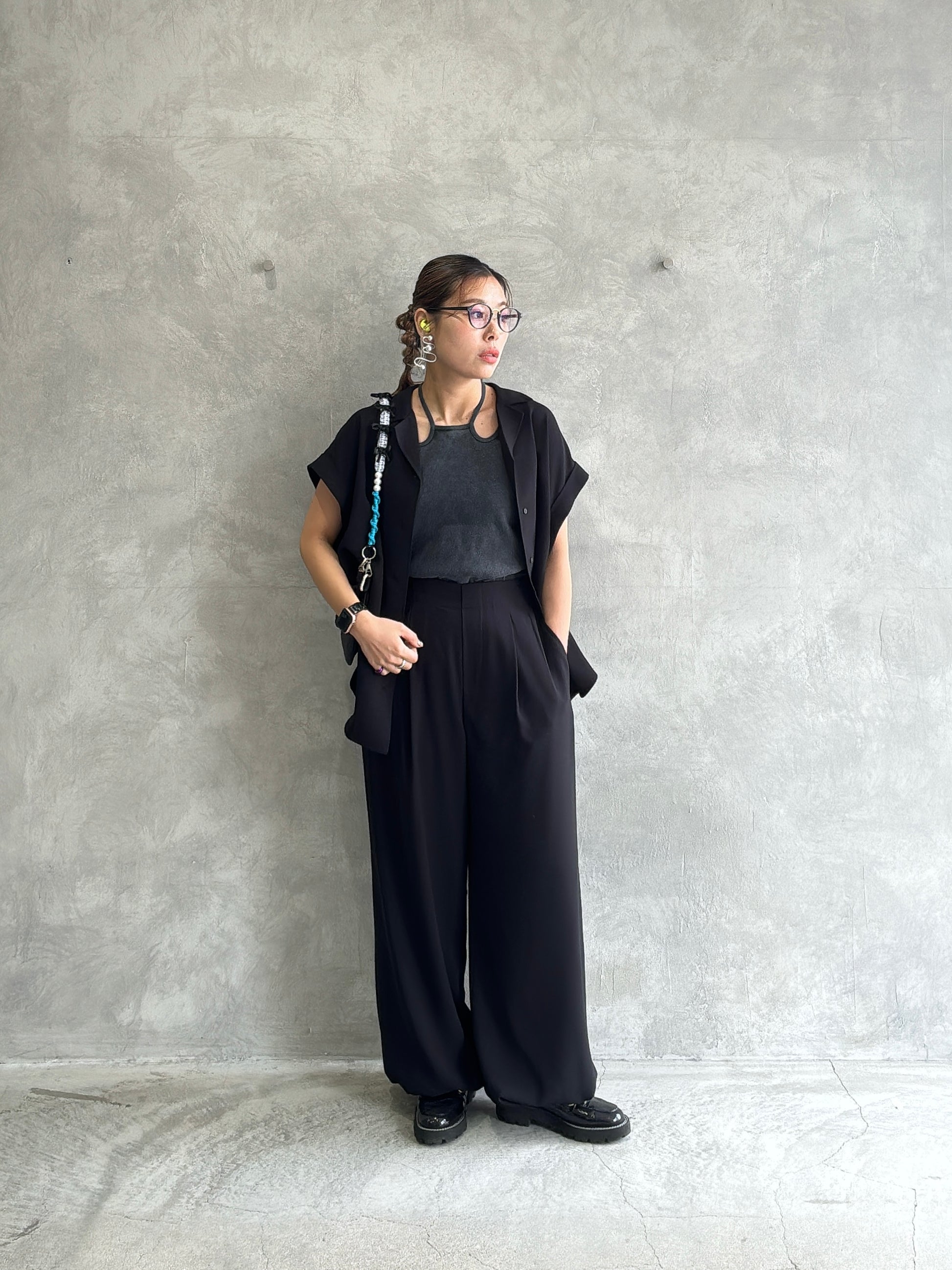 ジョーゼットテーパードパンツ／trois