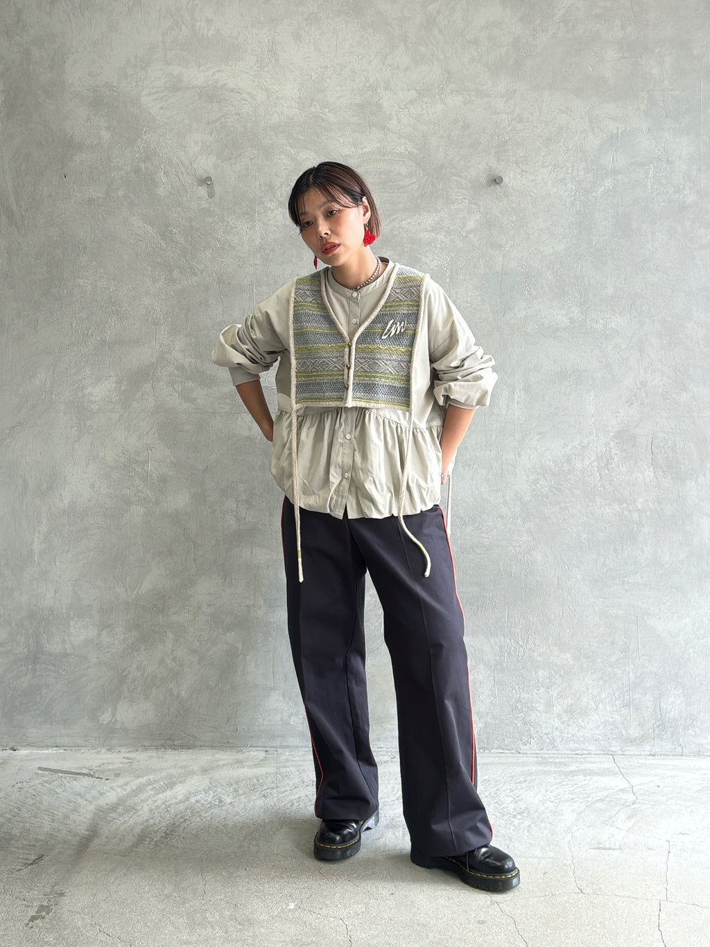 ギャザーバルーンシャツ／604489／CYAN tokyo／2026 AW#1