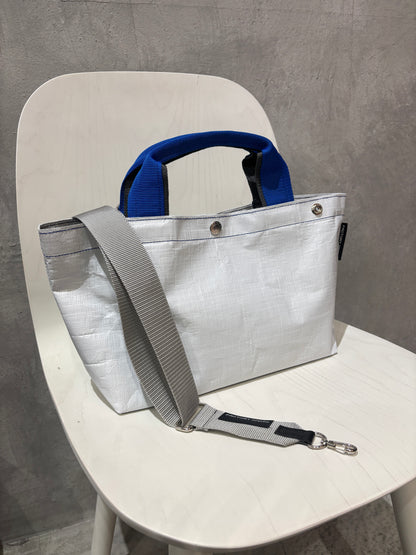 【予約販売】ブルー×チャコール（本体：ホワイト）／FACTORY OMOTO／BASIC TOTE