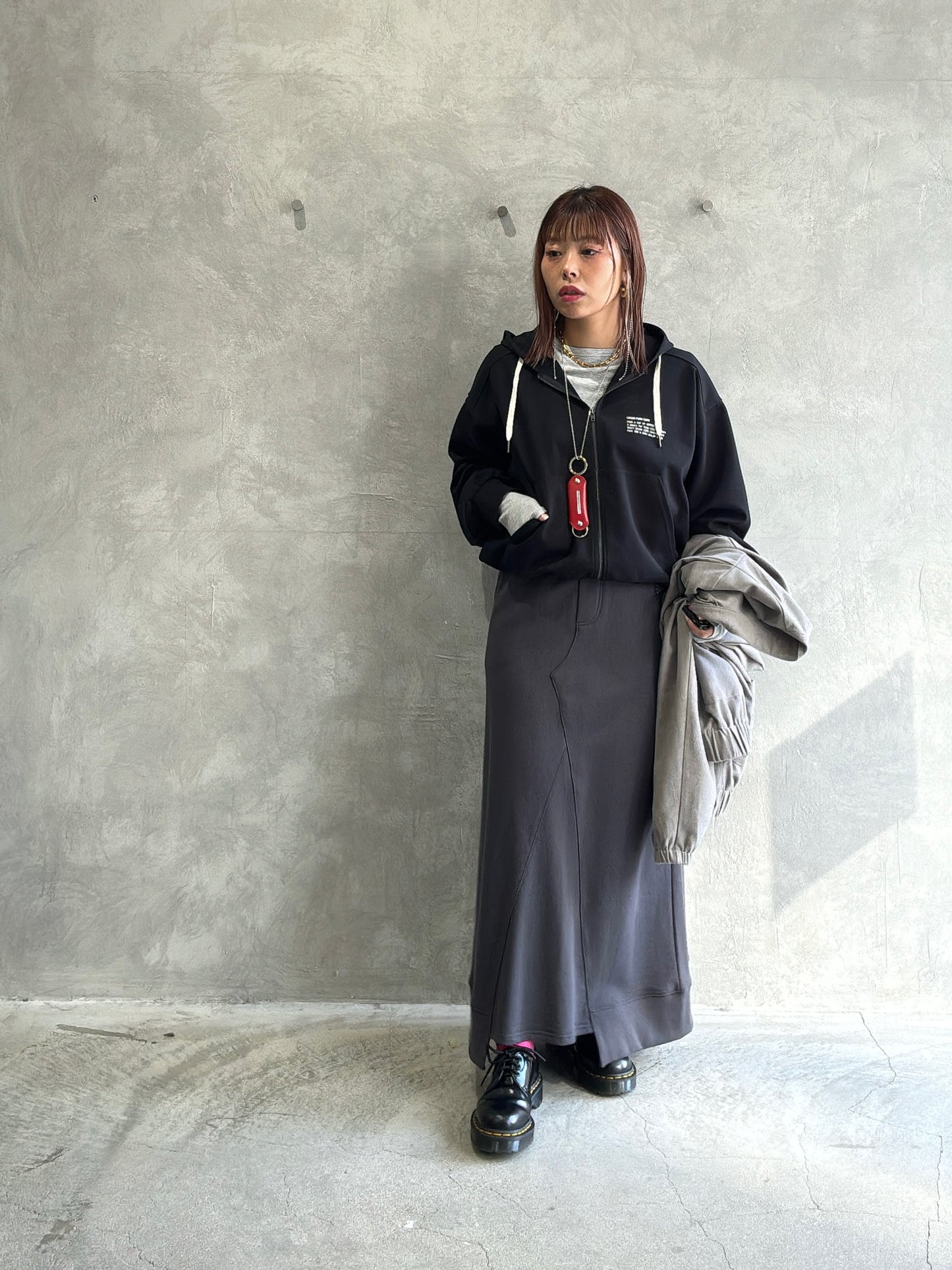 リメイクスウェットスカート／TRANOI