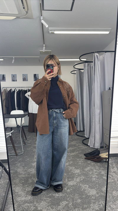 【予約⚡︎販売】ロールウエストワイドデニム／607534／CYAN tokyo／2026 AW#2