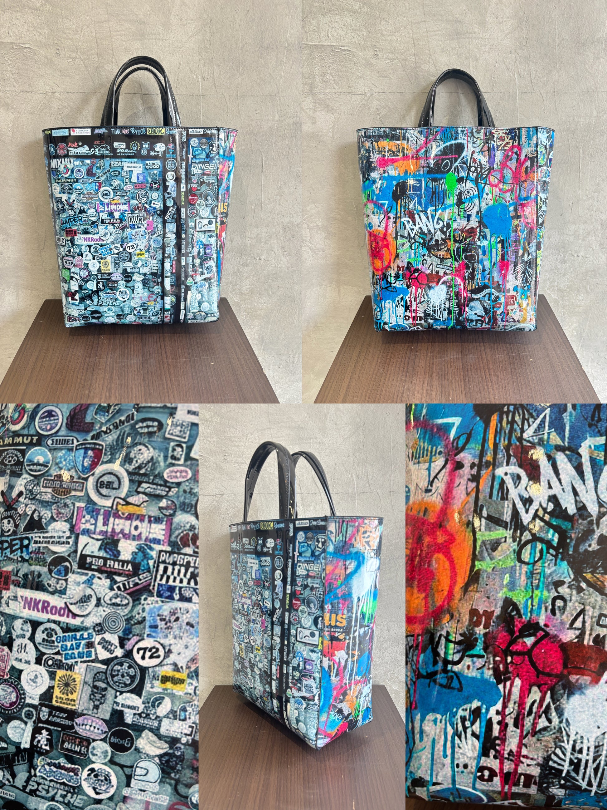 アートプリント２way台形トートバッグ