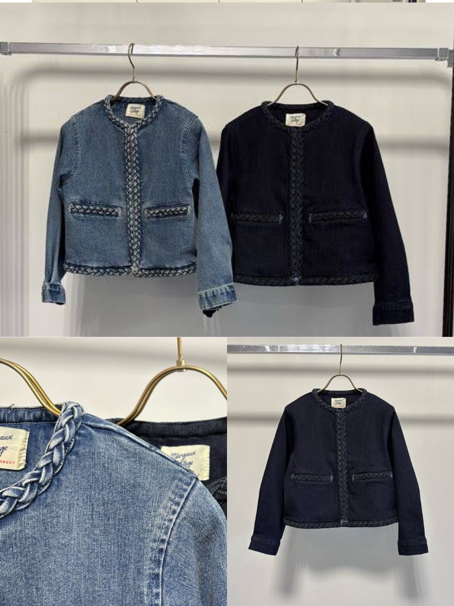 【予約⚡︎販売】編みこみデニムジャケット／MG JK - 27009 - S／MARGAUX VINTAGE／2027 PRE SPRING COLLECTION