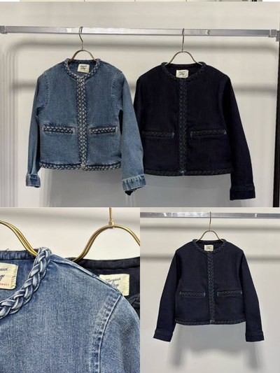 【予約⚡︎販売】編みこみデニムジャケット／MG JK - 27009 - S／MARGAUX VINTAGE／2027 PRE SPRING COLLECTION