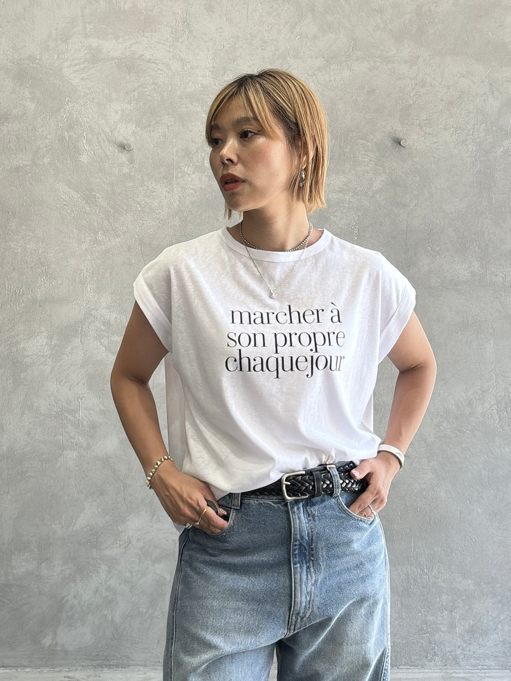 受付終了【予約販売】marcher シアー天竺ソフトフレンチTシャツ／ING