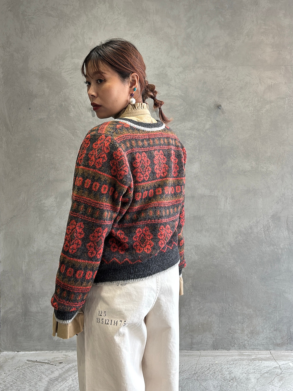 ジャガードカーディガン／LE MÉLANGE