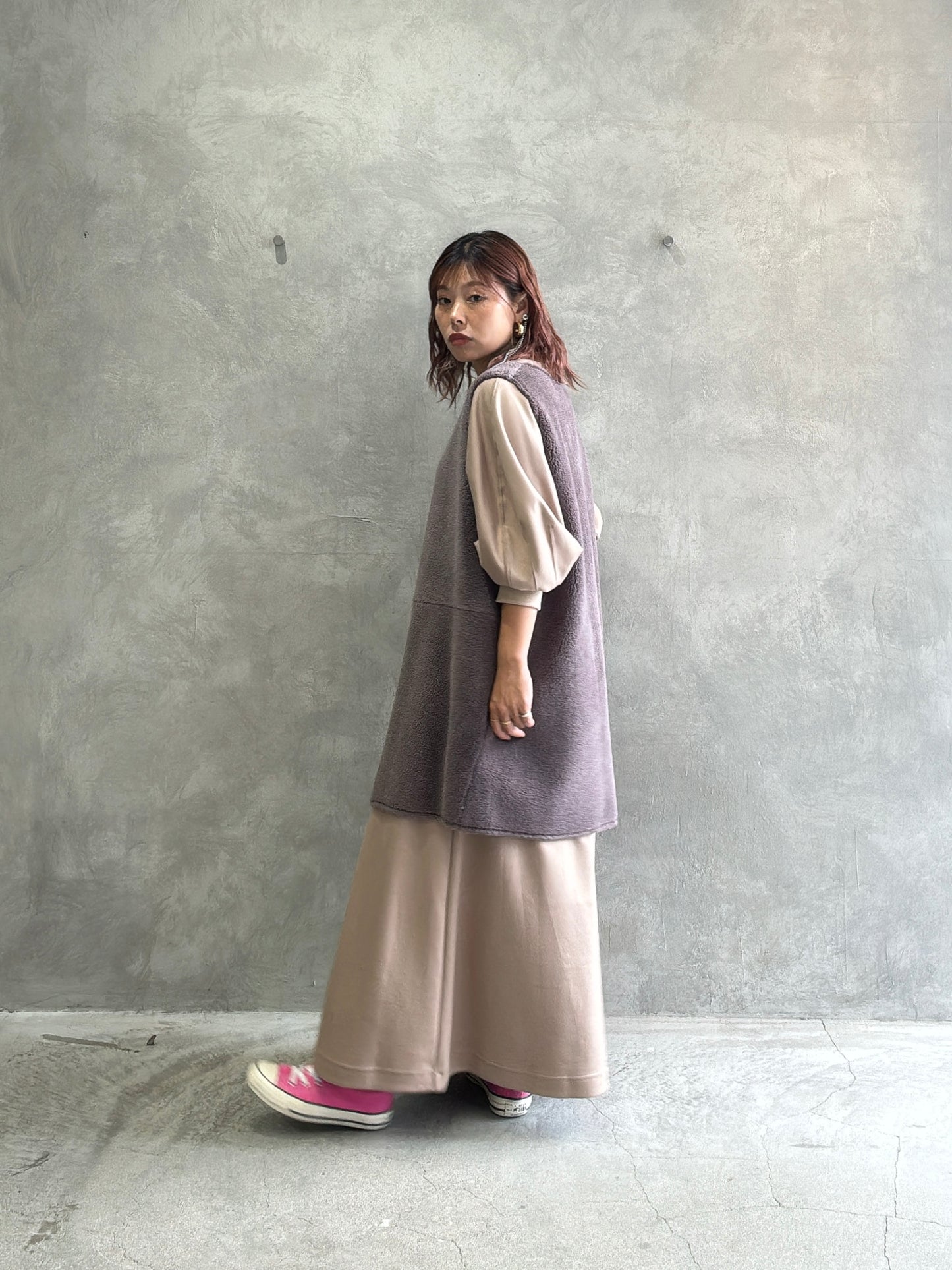 【再入荷】ドルマン切替ワンピース／Dignite collier