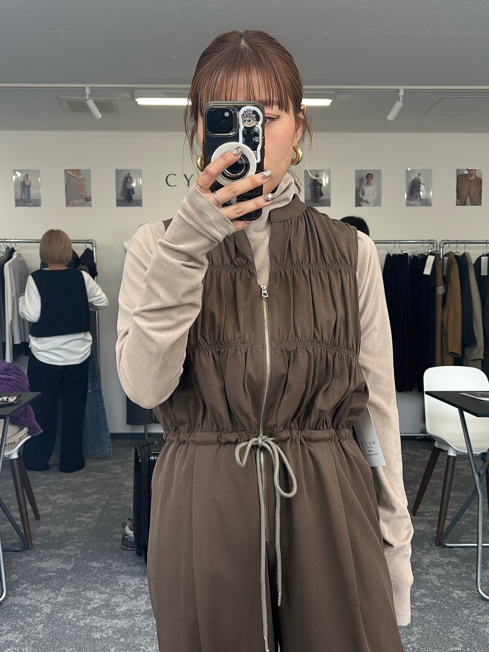 【予約⚡︎販売】アシメギャザーワームタートル／604506／CYAN tokyo／2026 AW#1