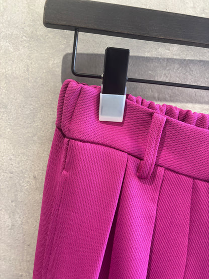 裏起毛タックワイドパンツ／Dignite collier