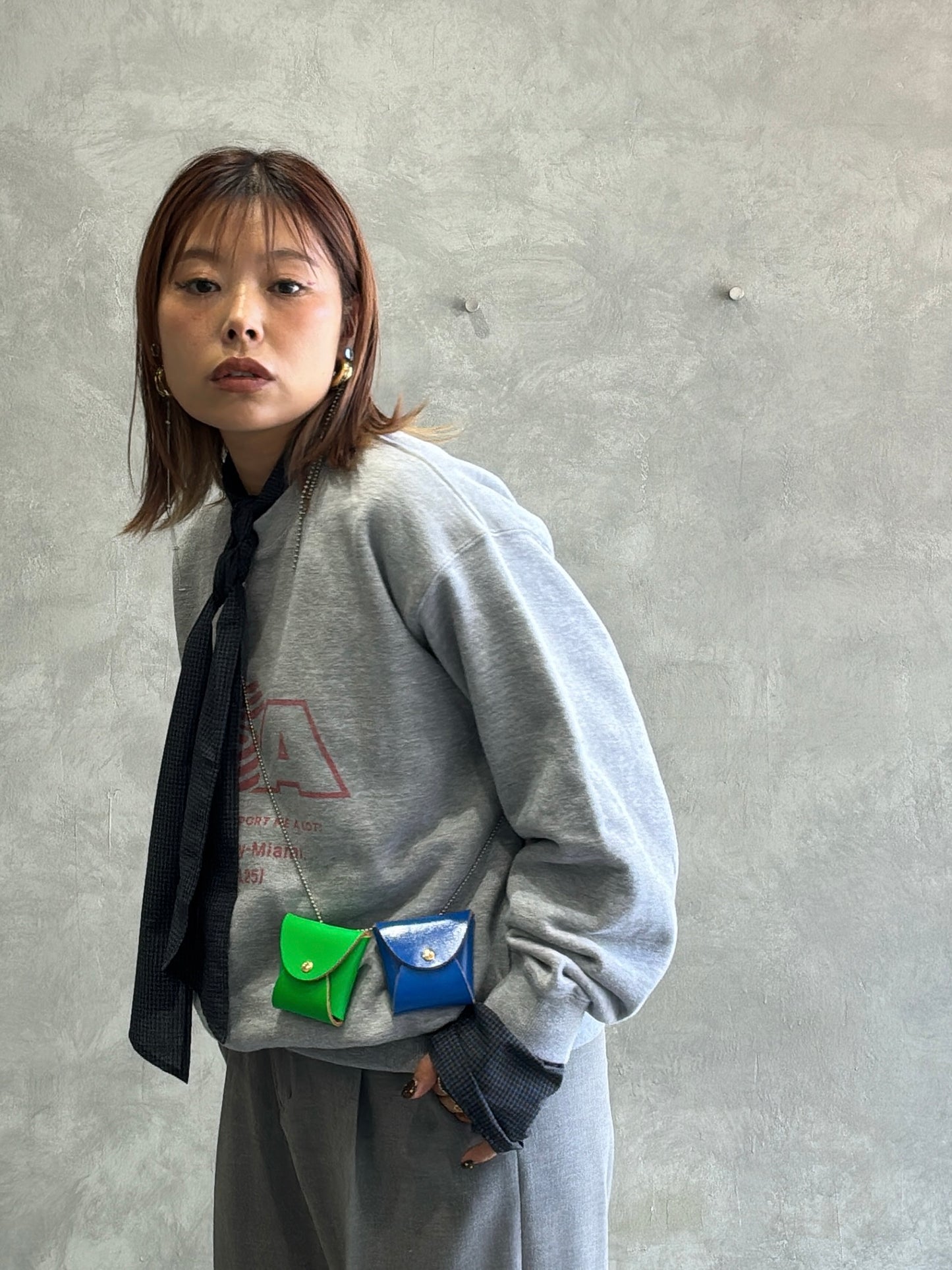 タイ付きチェックシャツ／LE MÉLANGE