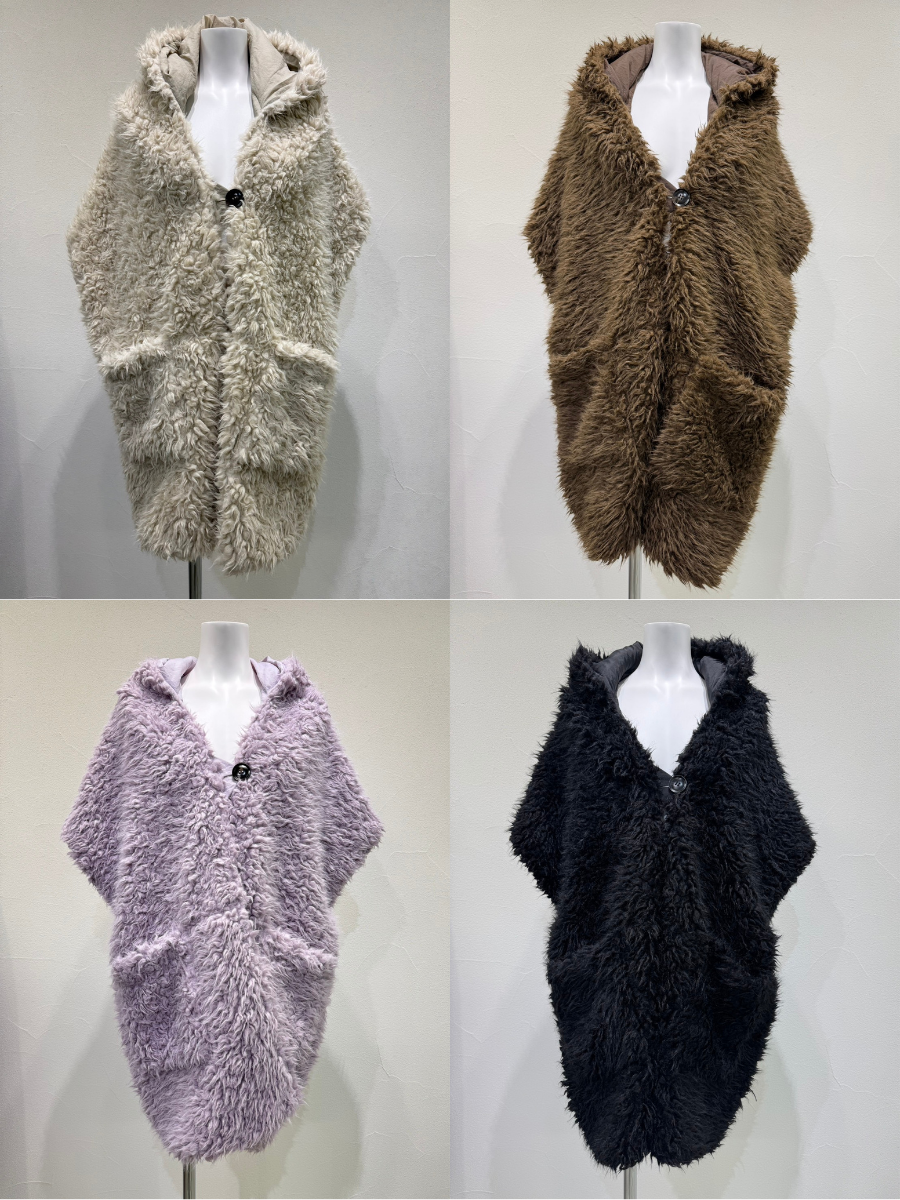 【予約⚡︎販売】シャギーボアフーディストール／607536／CYAN tokyo／2026 AW#2