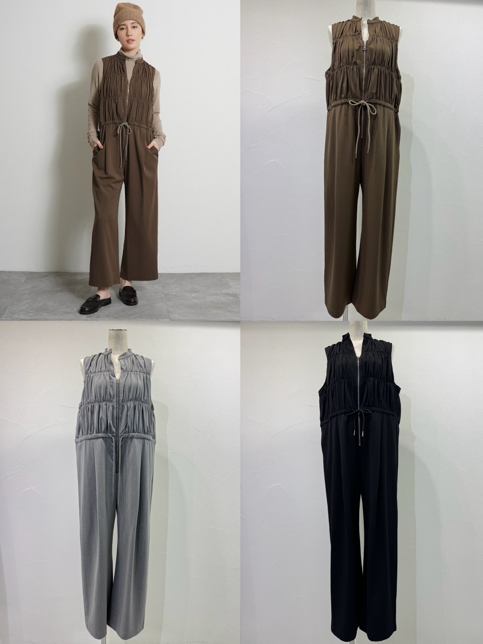 【予約⚡︎販売】ティアードスキッパーサロペット／604498／CYAN tokyo／2026 AW#1