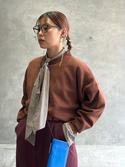 ショート丈ドルマンライクプルオーバーニット／LE MÉLANGE