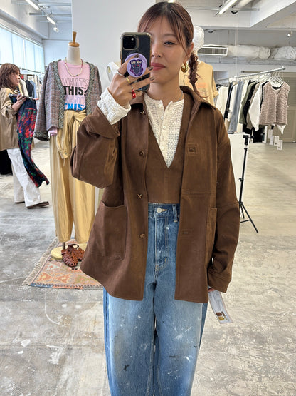 受付終了【予約販売】ECOスウェードベスチェ／8613701／LE MÉLANGE