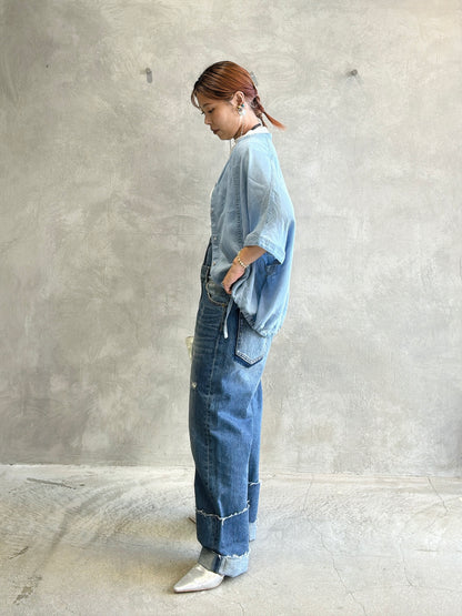 Wウエストデニムパンツ／VERSEAU