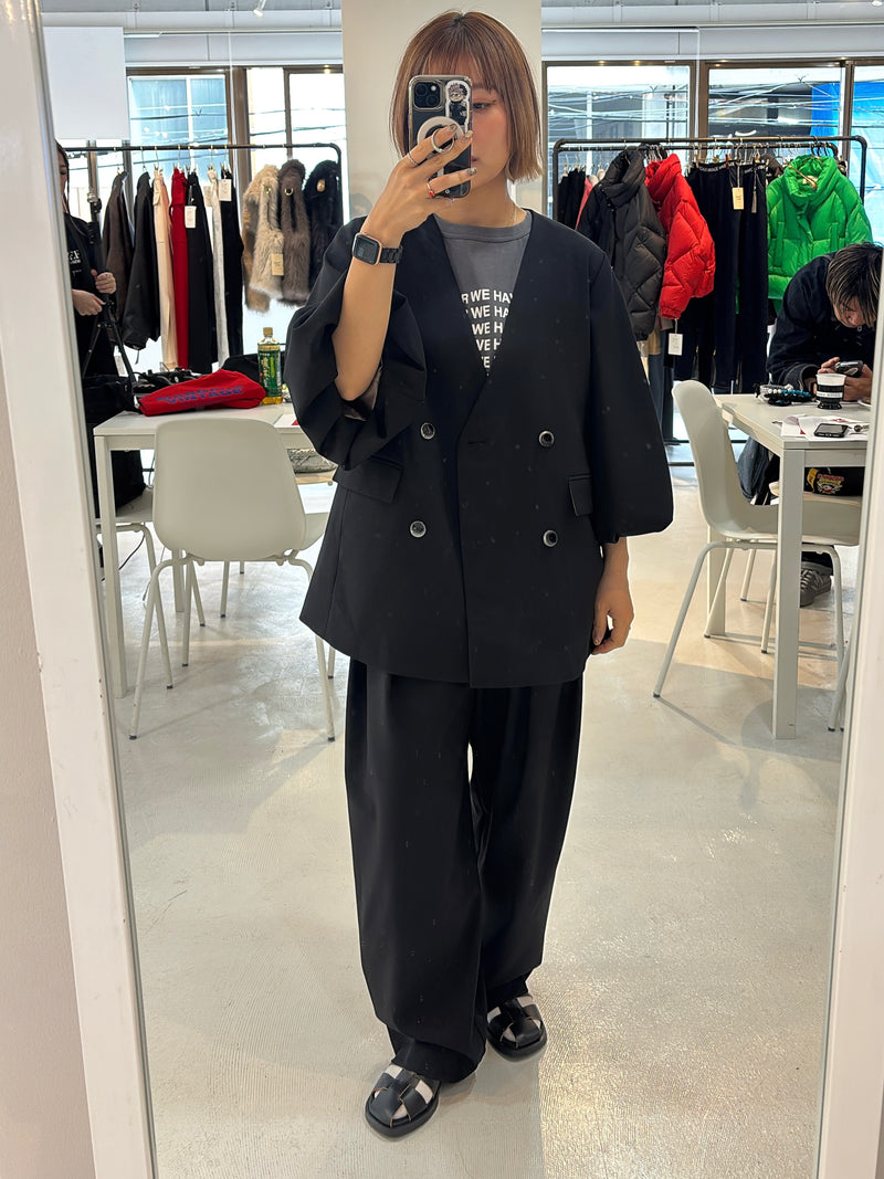 受付終了【予約⚡︎販売】ロゴウエストタックパンツ／MG PT-26089-A／MARGAUX VINTAGE／2026 AW＃1