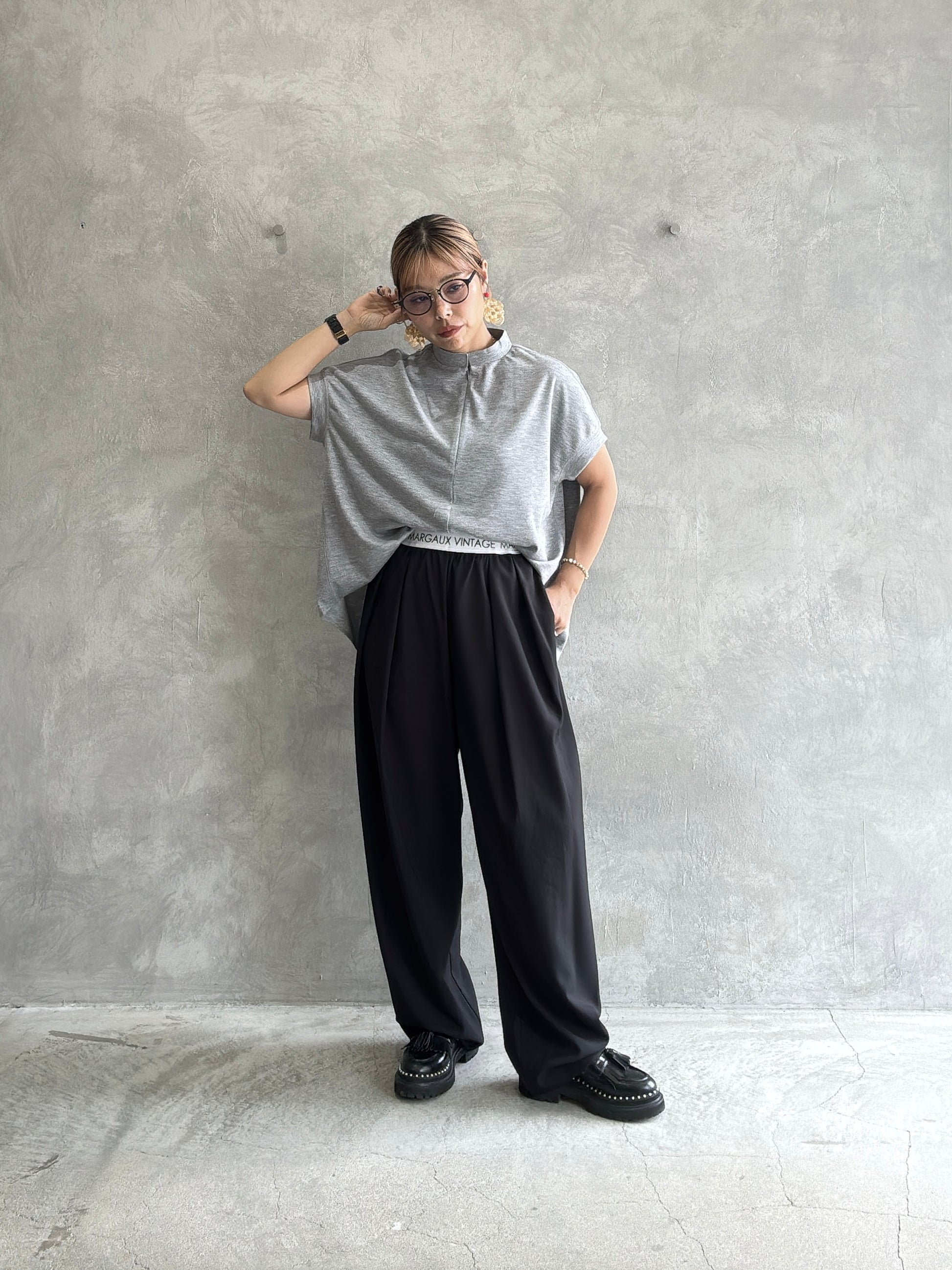 ロゴウエストタックパンツ／MG PT-26089-A／MARGAUX VINTAGE／2026 AW＃1