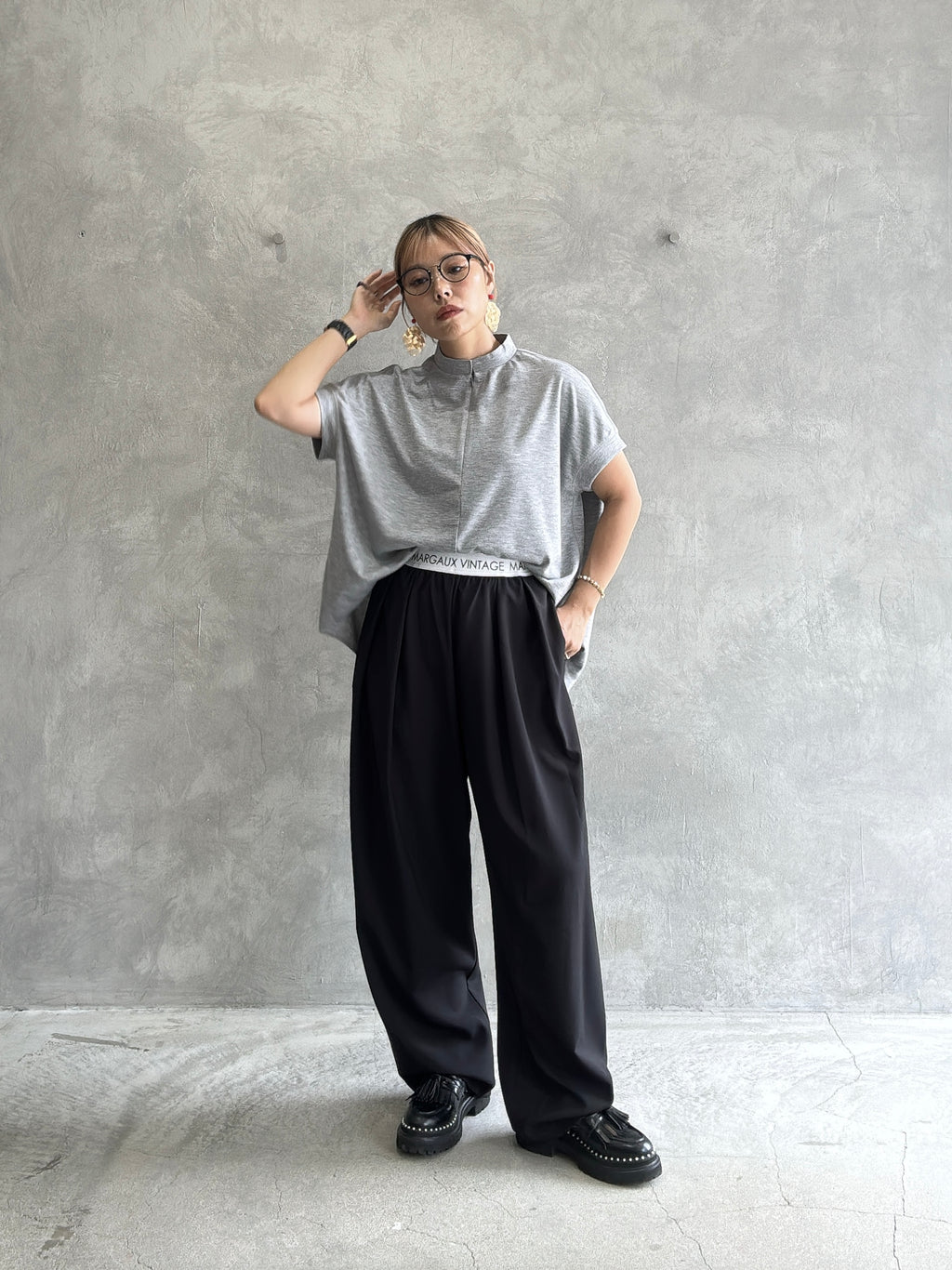 フロントジップカットソー／MG CT-26104-A／MARGAUX VINTAGE／2026 AW＃1