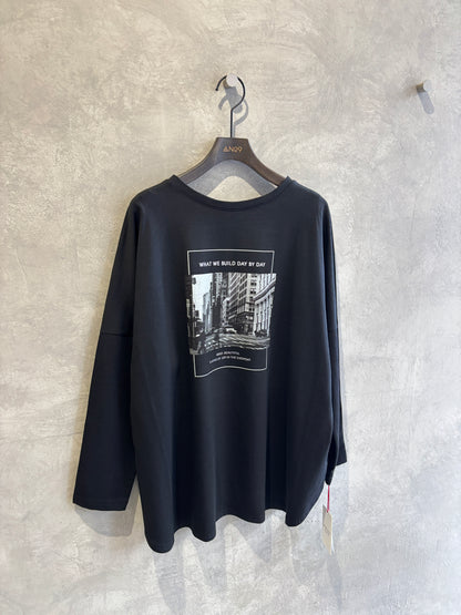 2way（ビル＆ロゴ）プリントカットソー／Dignite collier