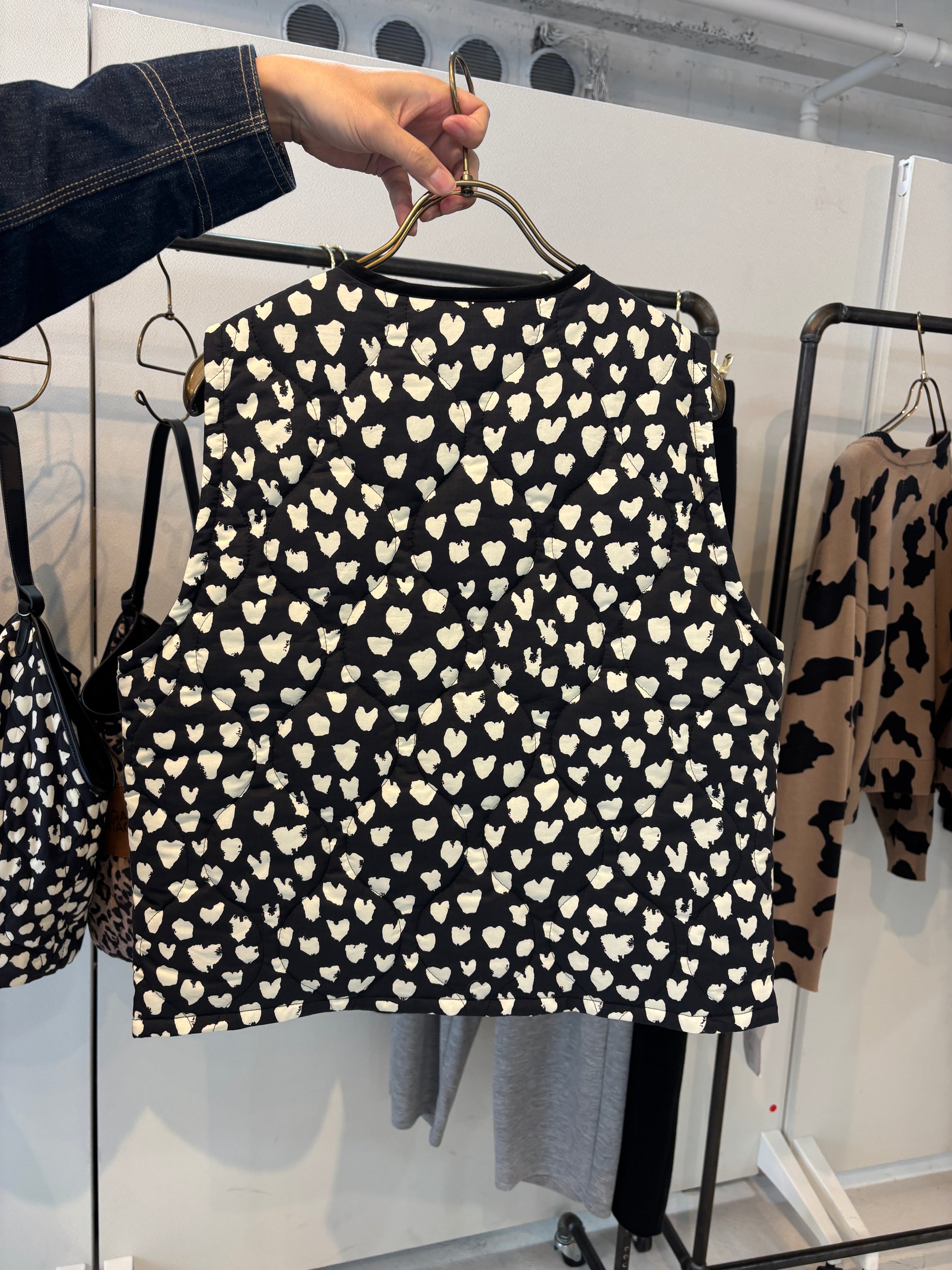 【予約⚡︎販売】ハート柄パディングベスト／MG JK-26086-A／MARGAUX VINTAGE／2026 AW＃1