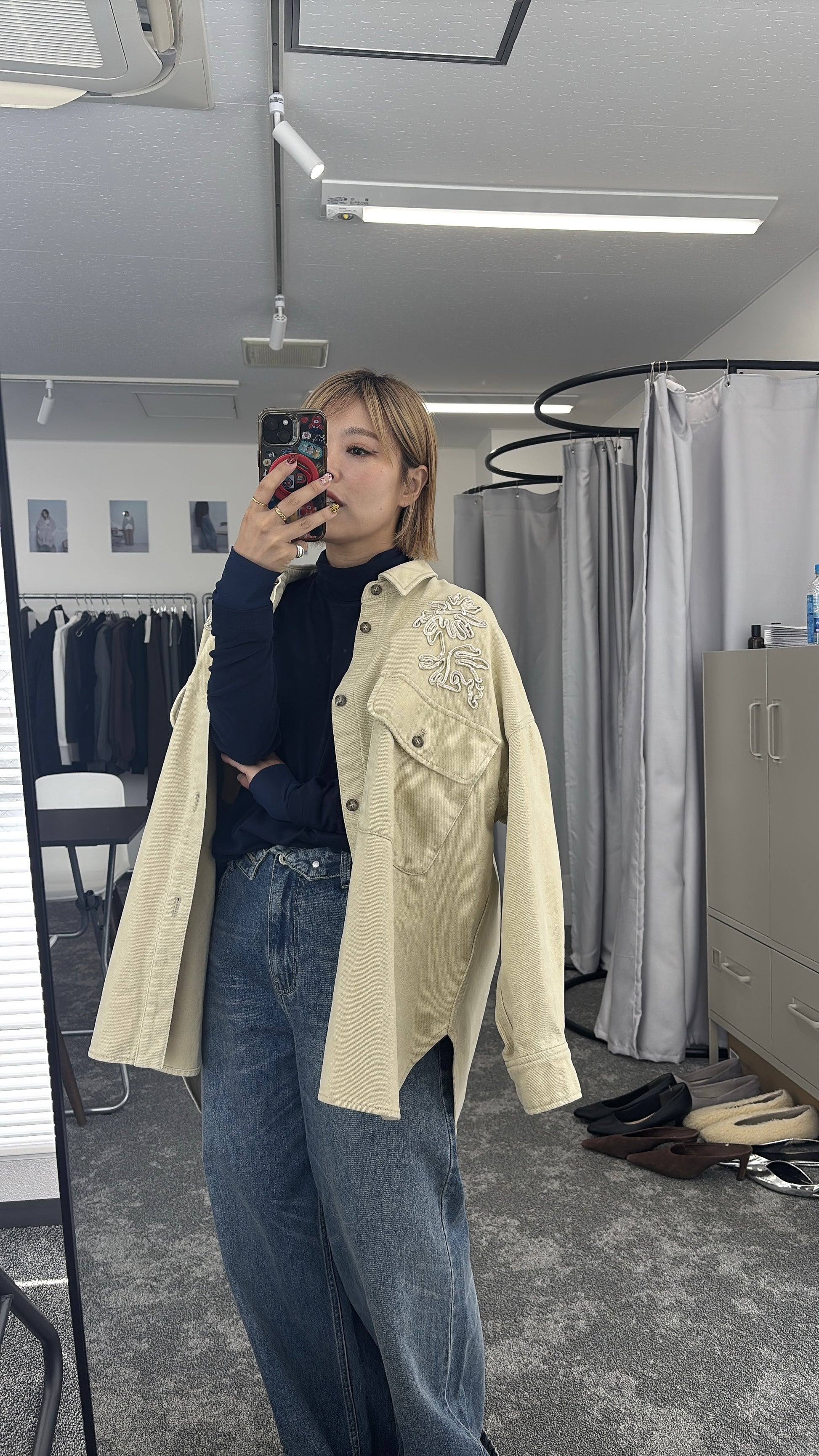 【予約⚡︎販売】刺繍オーバーシャツブルゾン／607532／CYAN tokyo／2026 AW#2