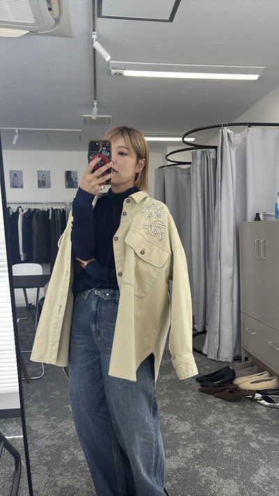 【予約⚡︎販売】刺繍オーバーシャツブルゾン／607532／CYAN tokyo／2026 AW#2