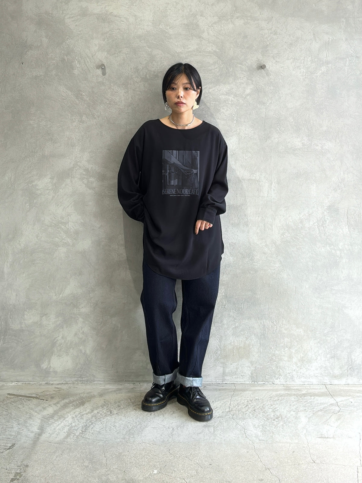 前後2wayフォトプリントロンT／Anna Kerry