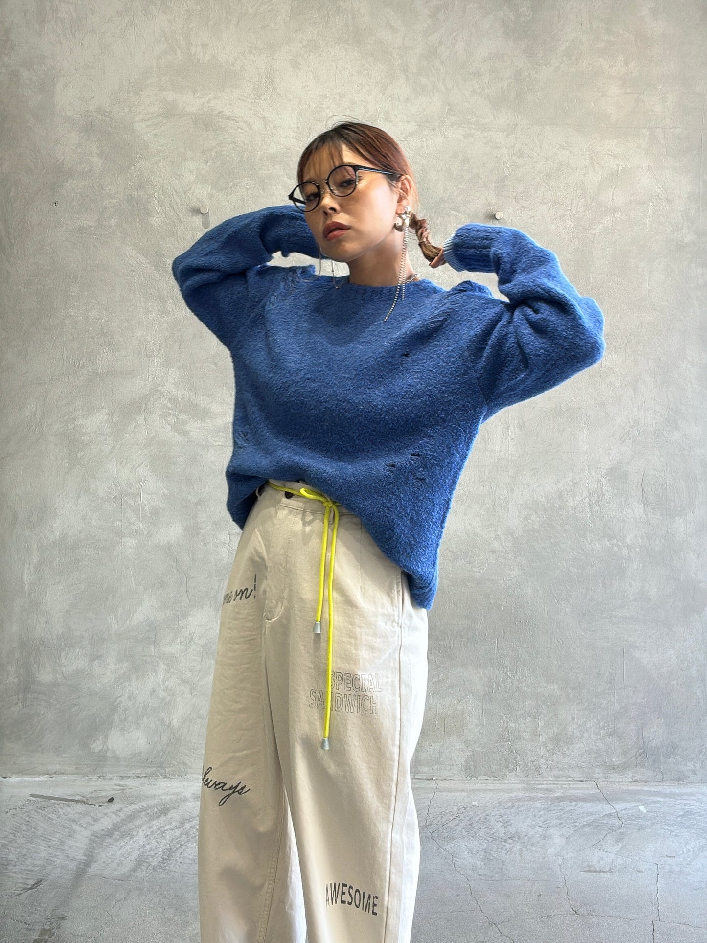 ループヤーンダメージニット／HCAE