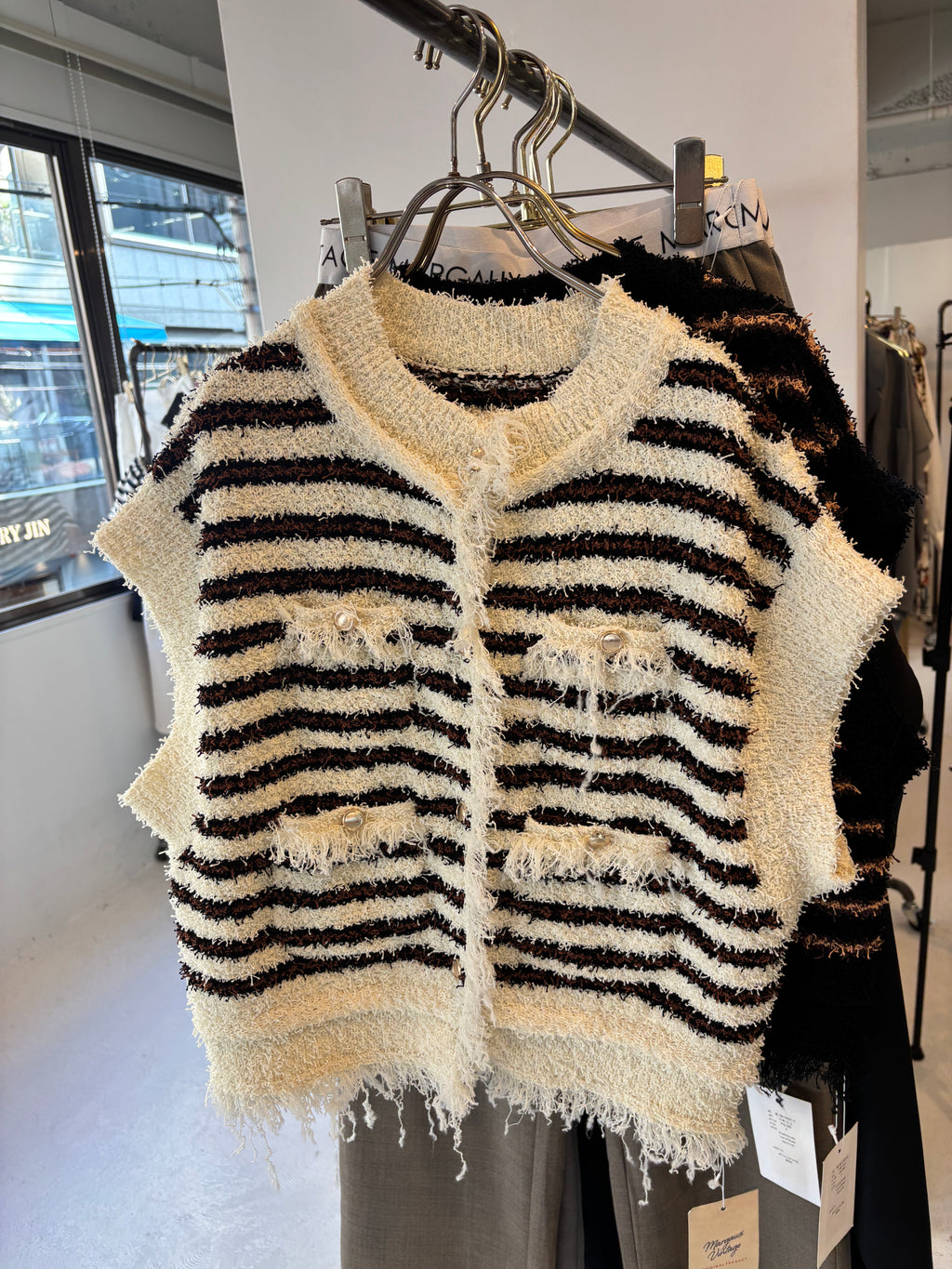 【予約⚡︎販売】ボーダーシャネルニットベスト／MG KN - 27021 - S／MARGAUX VINTAGE／2027 PRE SPRING COLLECTION