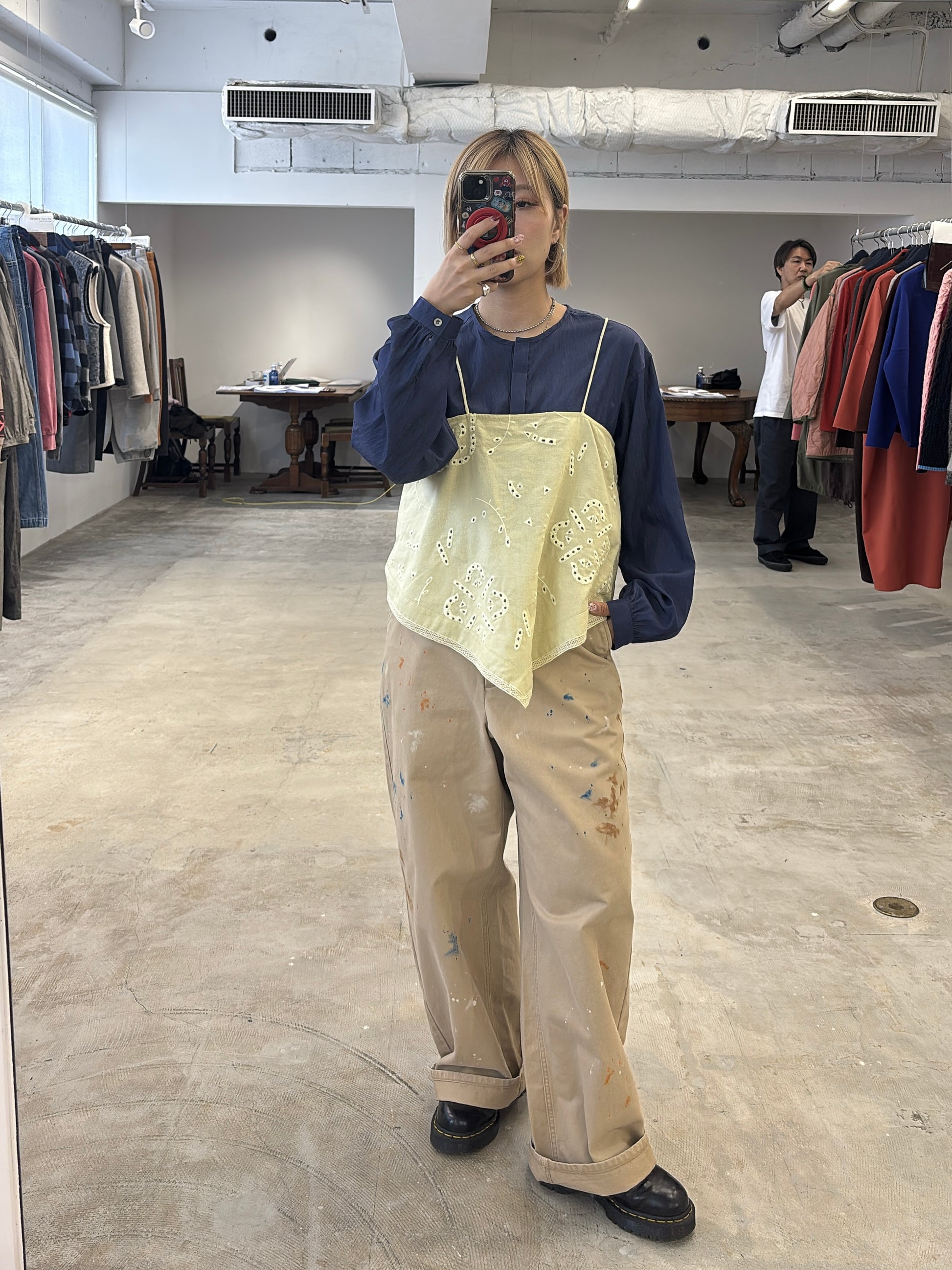 【予約⚡︎販売】ノーカラープルオーバーシャツ／8653203／LE MÉLANGE／2026 AW #2