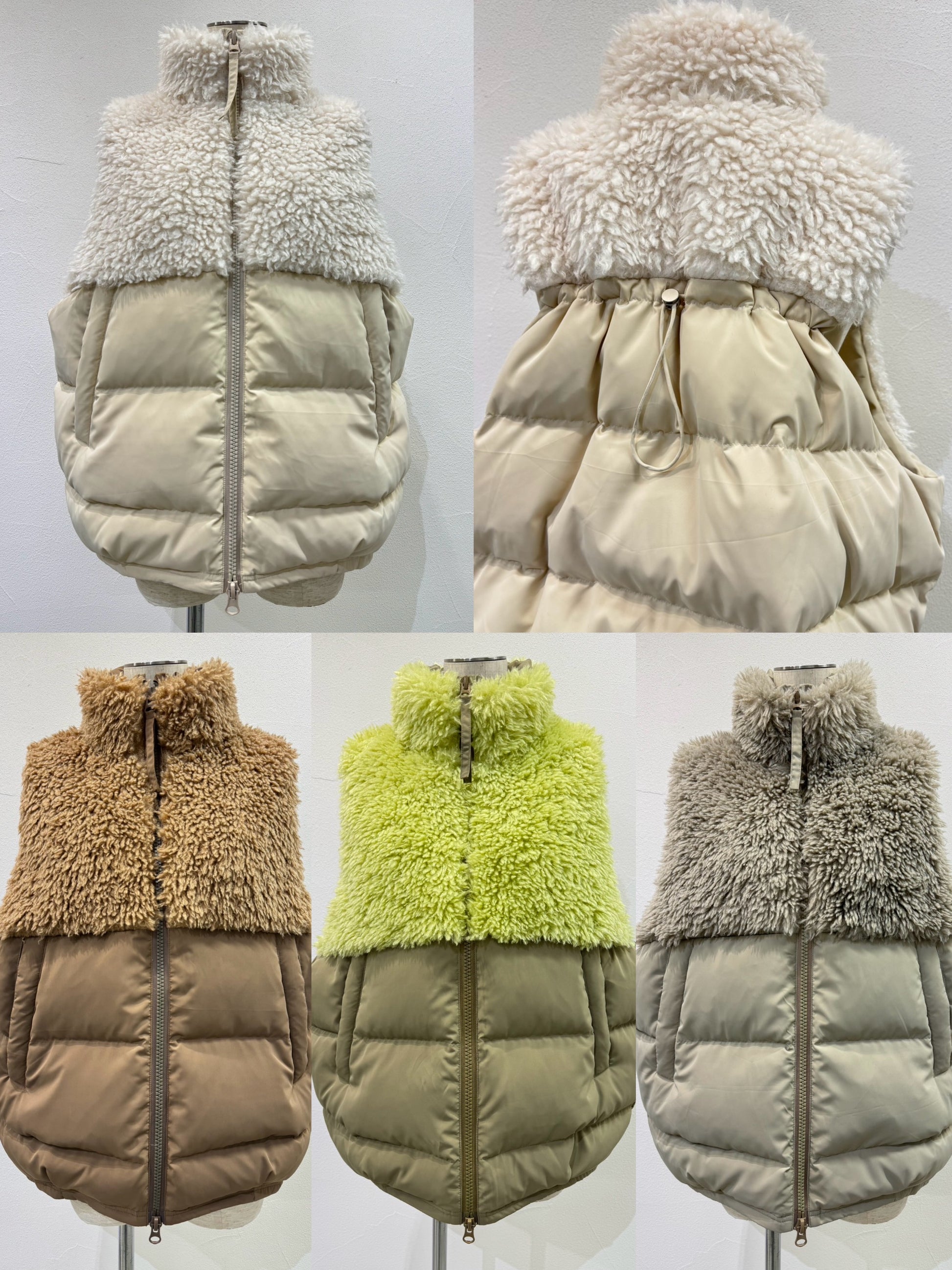 【予約⚡︎販売】シャギーボアコンビダウンベスト／604519／CYAN tokyo／2026 AW#1