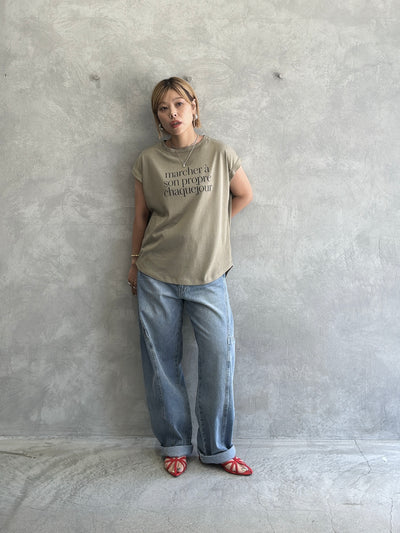 受付終了【予約販売】marcher シアー天竺ソフトフレンチTシャツ／ING