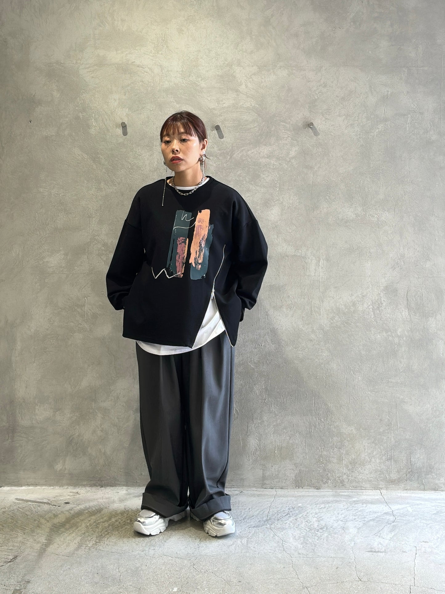 ペイントポンチトップス／palm RICHE