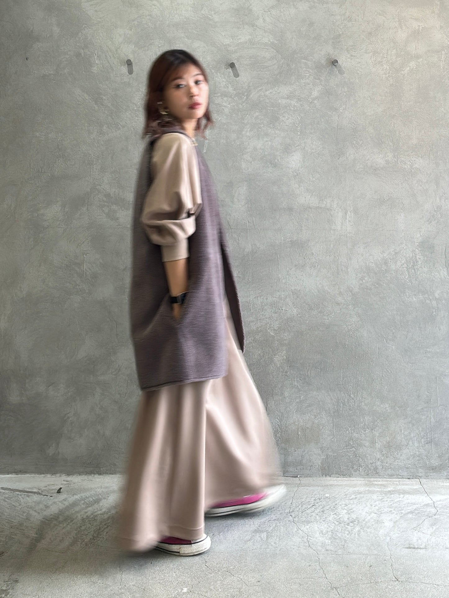 【再入荷】ドルマン切替ワンピース／Dignite collier