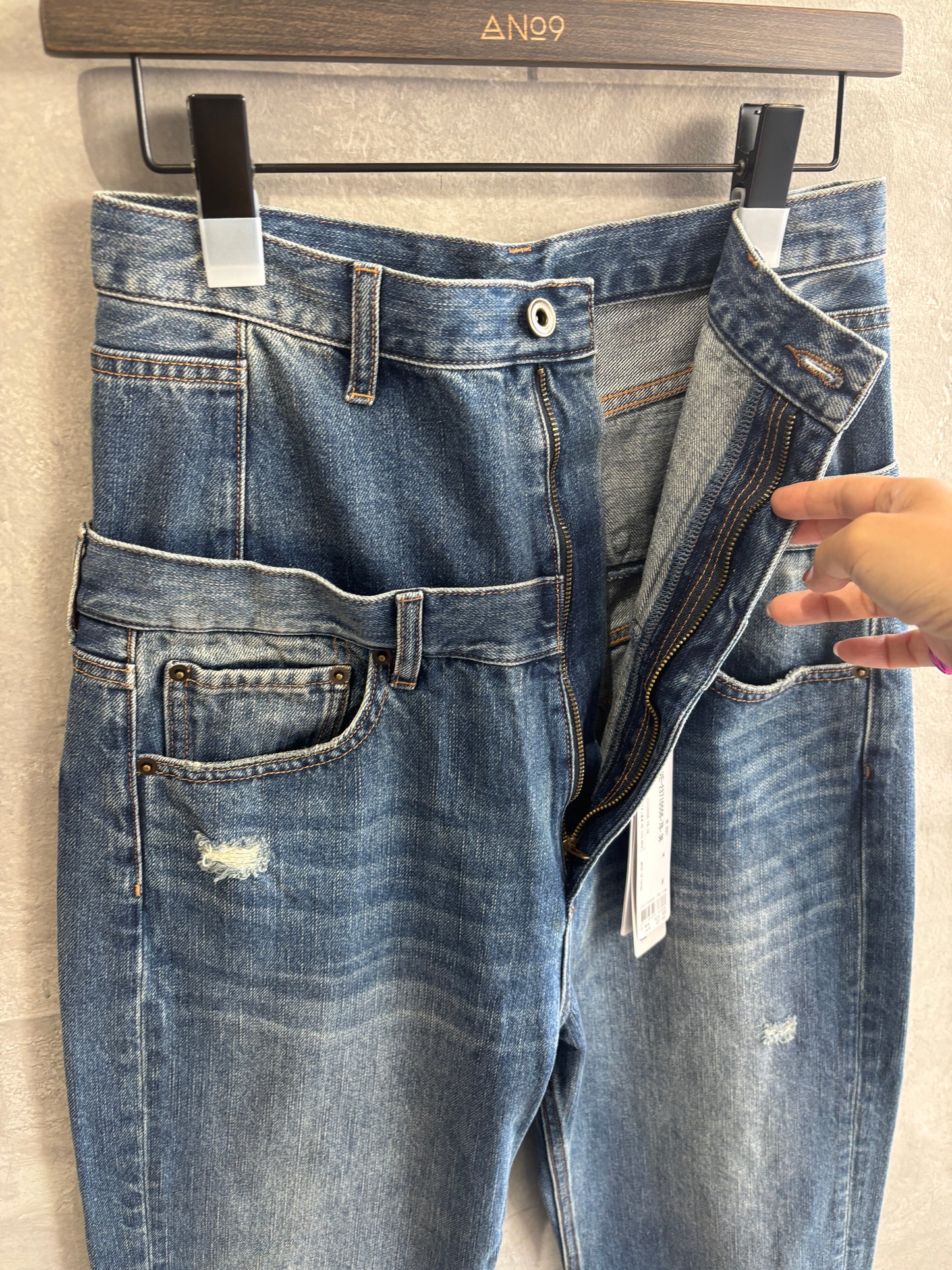 Wウエストデニムパンツ／VERSEAU