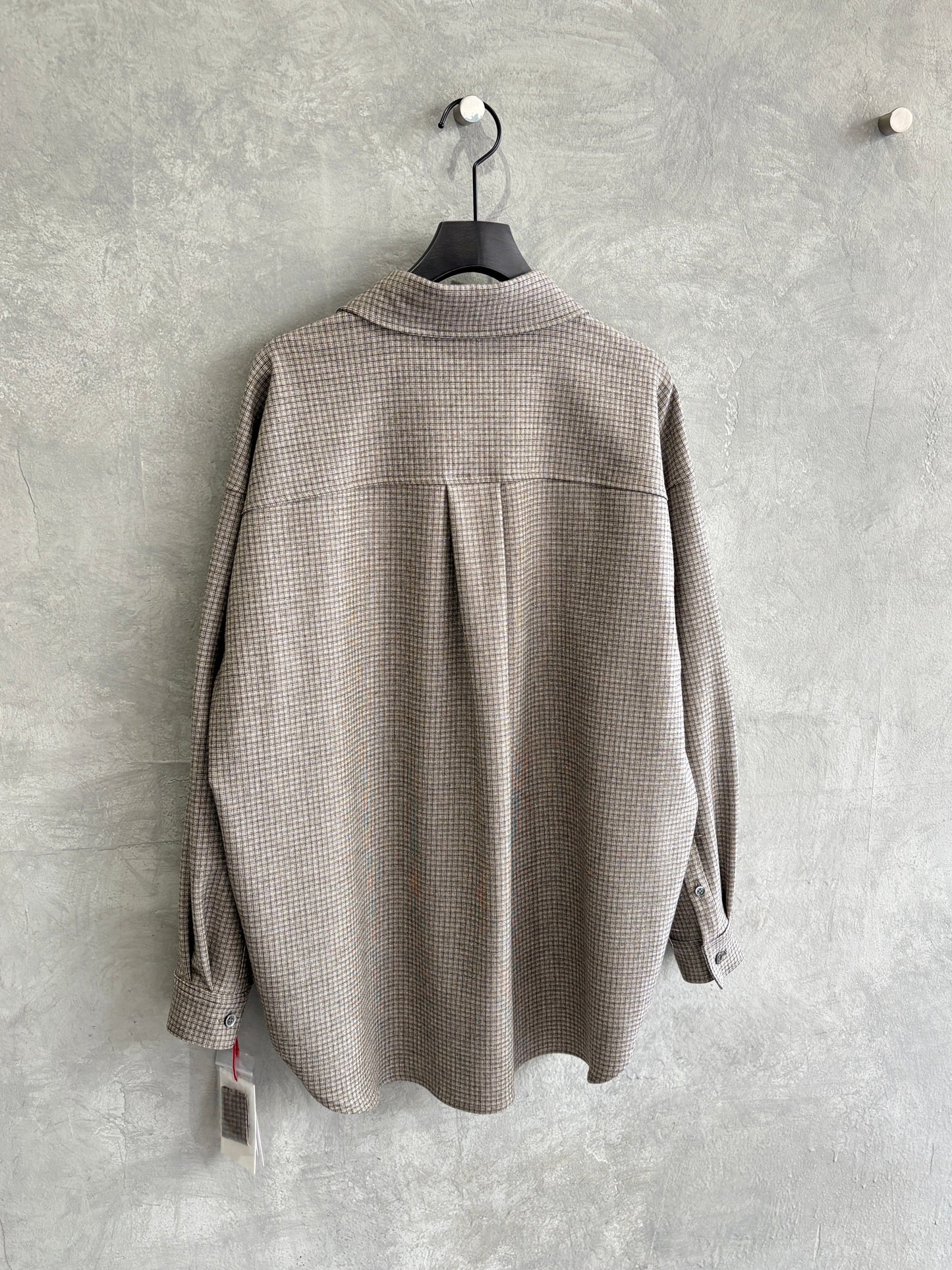 ピーチ起毛チェックシャツ／Dignite collier