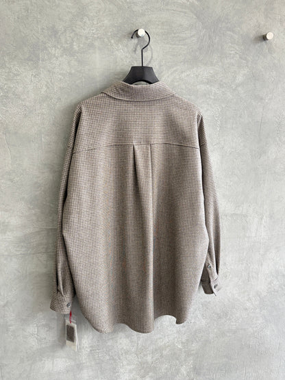 ピーチ起毛チェックシャツ／Dignite collier