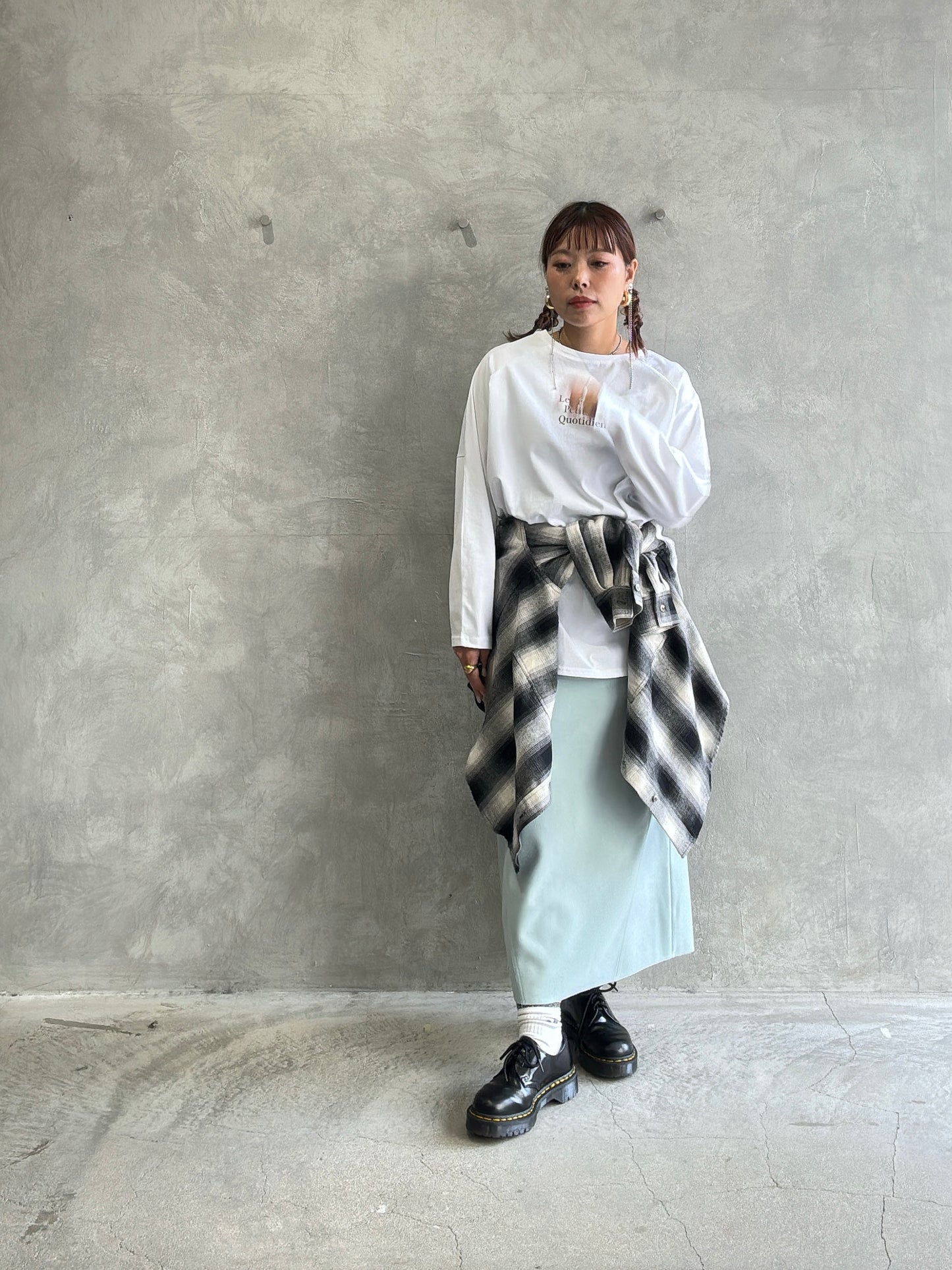 ウーリージャージスカート／Dignite collier