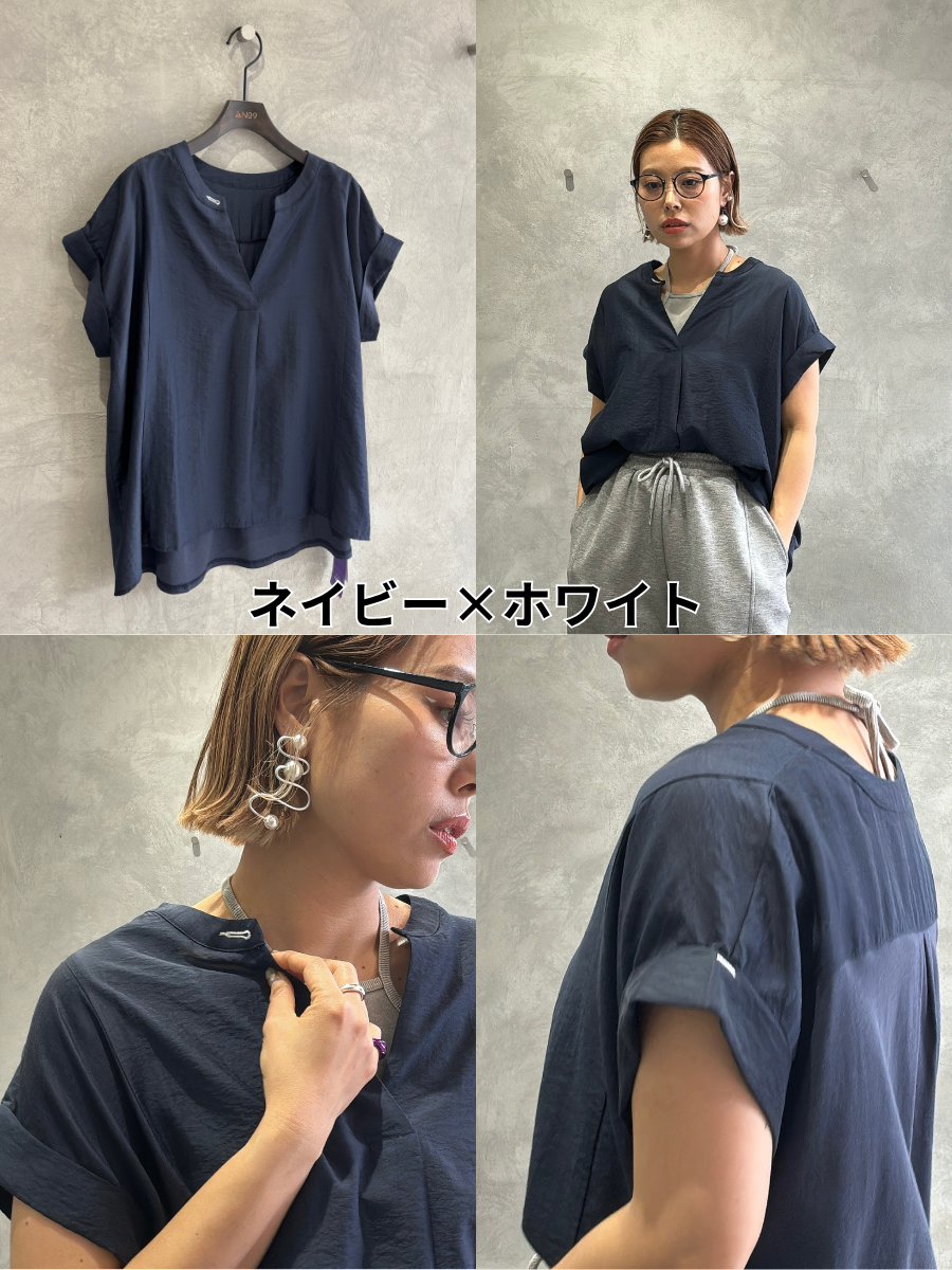 ミニエペ⚡︎シアースキッパー半袖カットソー／No.9-the Nines-