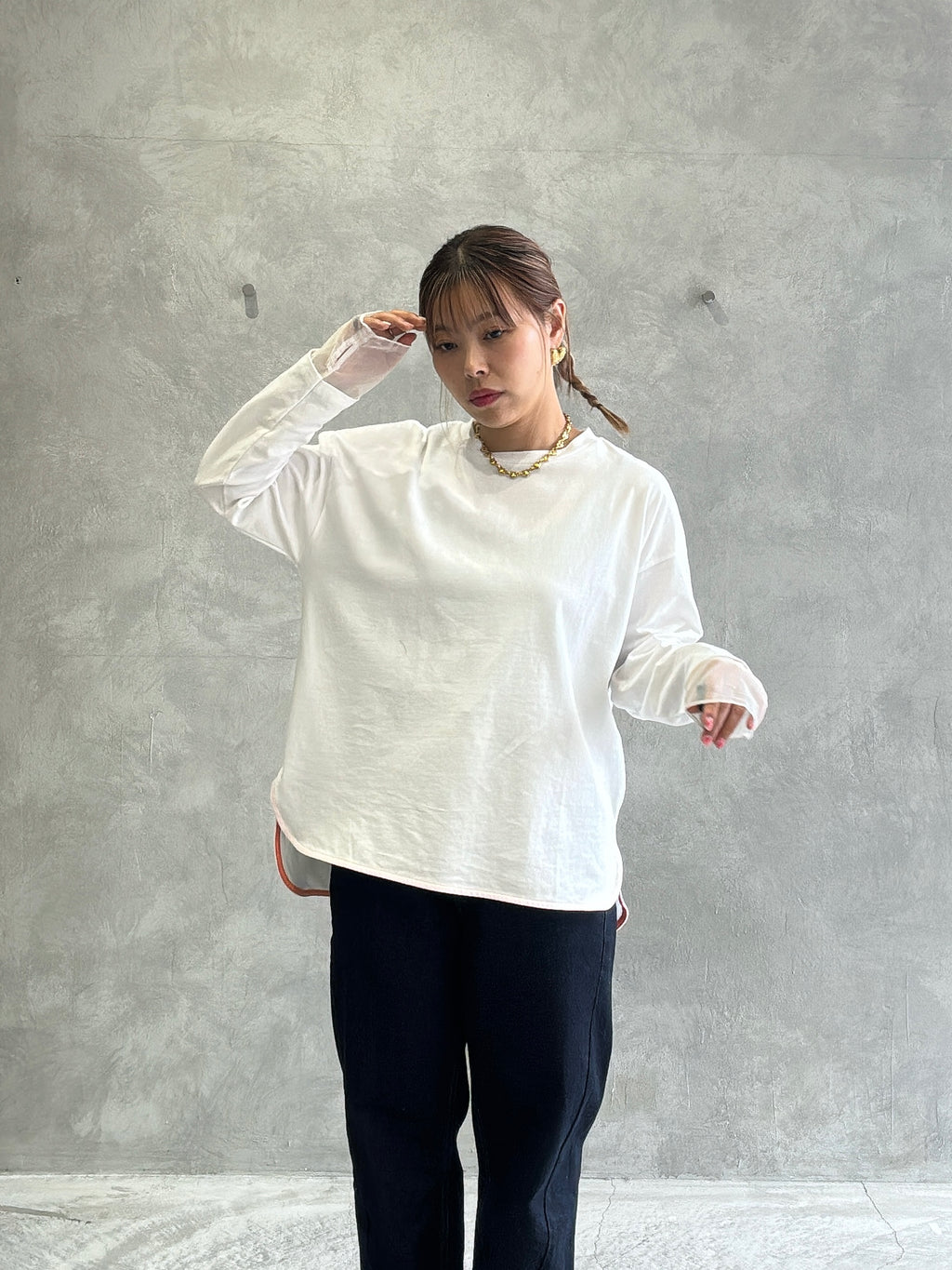 シアードッキング無地ロンT