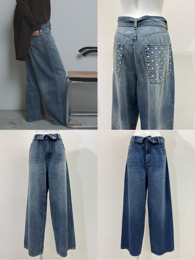 【予約⚡︎販売】ロールウエストワイドデニム／607534／CYAN tokyo／2026 AW#2