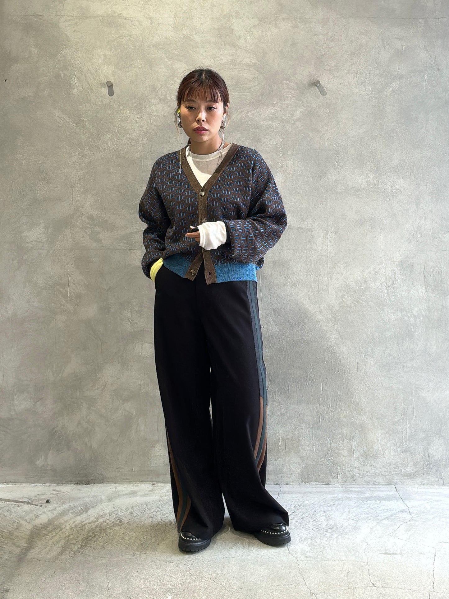 サイドラインワイドパンツ／Anna Kerry