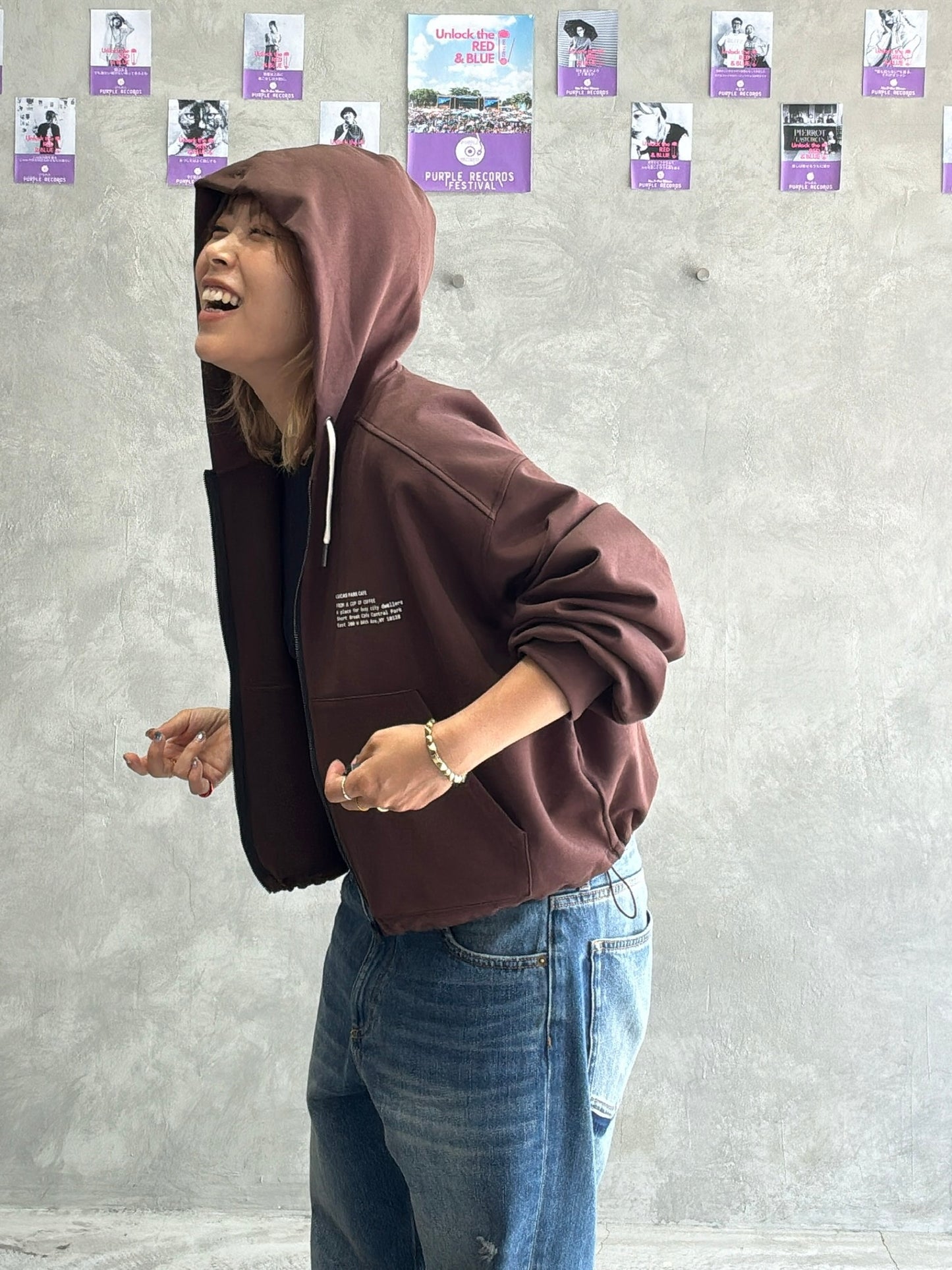 ジップアップパーカー／Anna Kerry