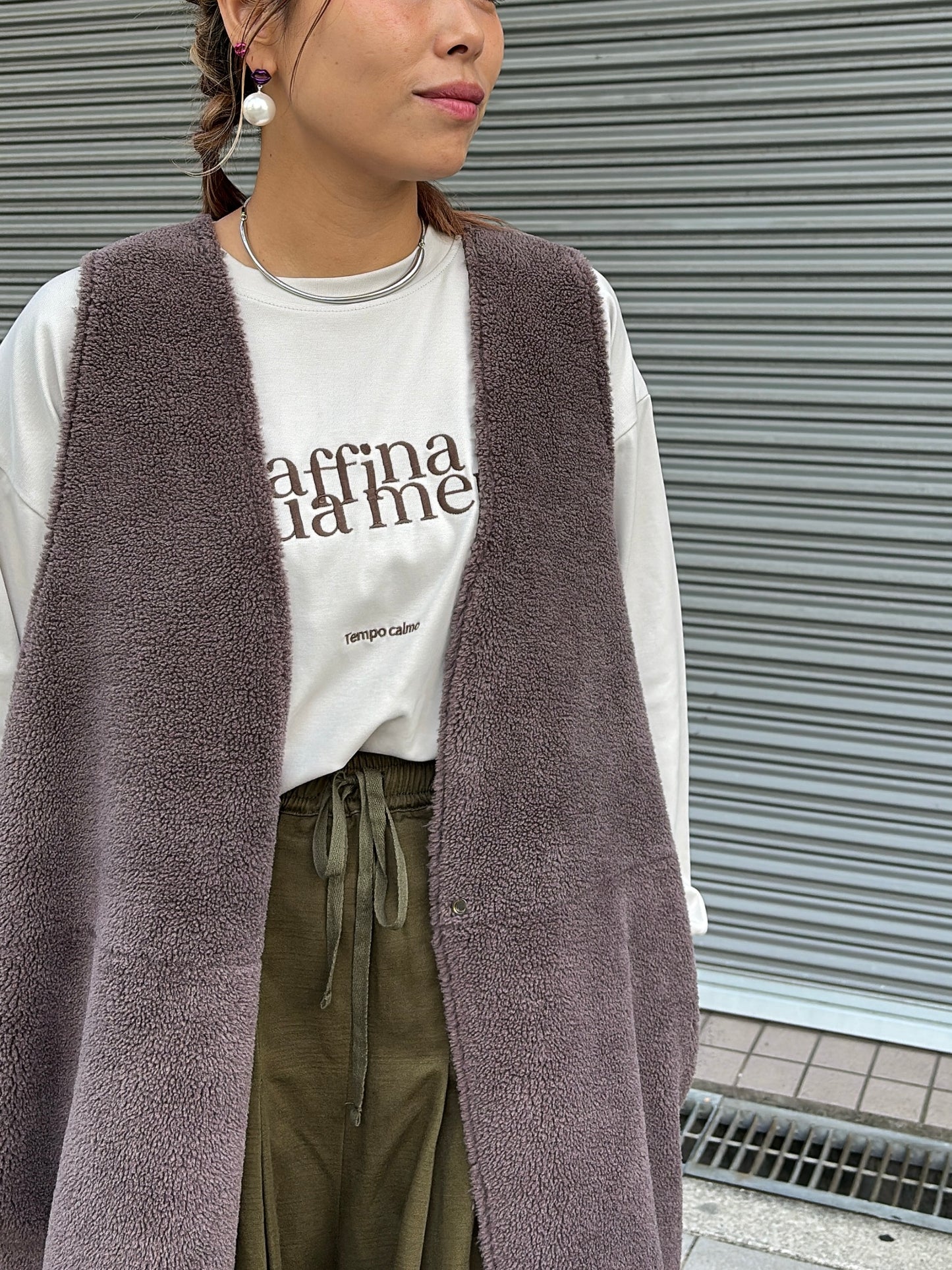 刺繍ロゴカットソー／Anna Kerry