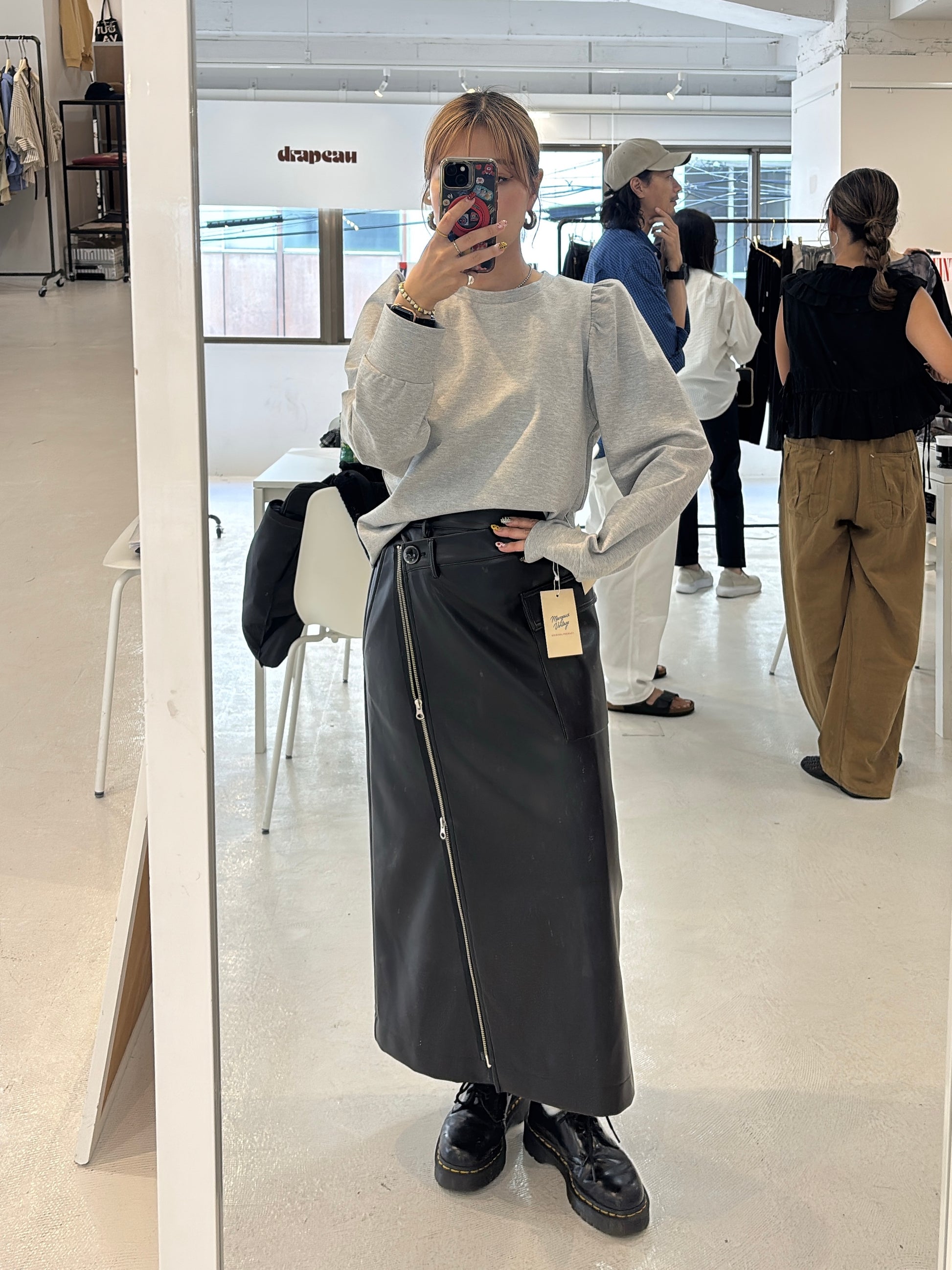 【予約⚡︎販売】レザーラップスカート／MG SK-26135-A／MARGAUX VINTAGE／2026 AW＃2