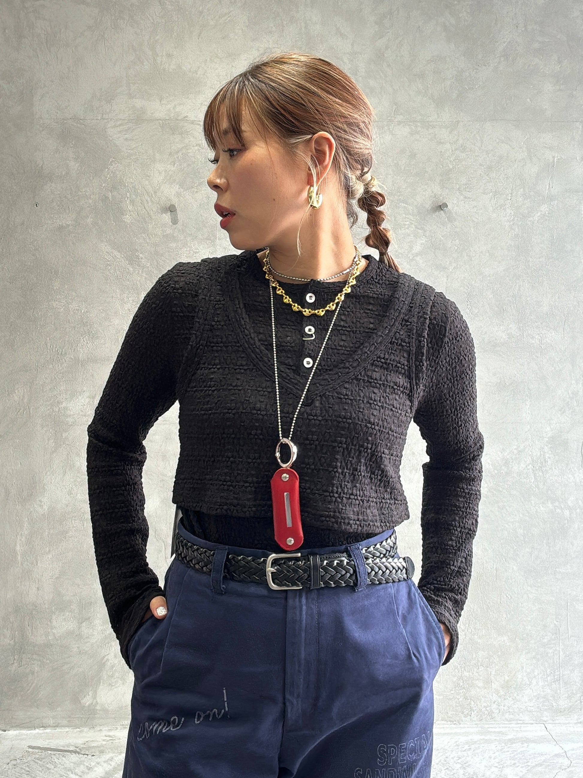 ショート丈キャミソール／8611001／LE MÉLANGE