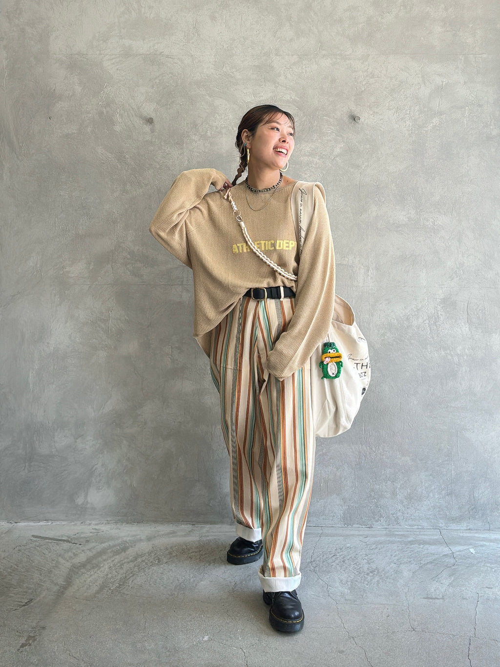 【再入荷】ワッフルドルマンロンT／flamingo firm