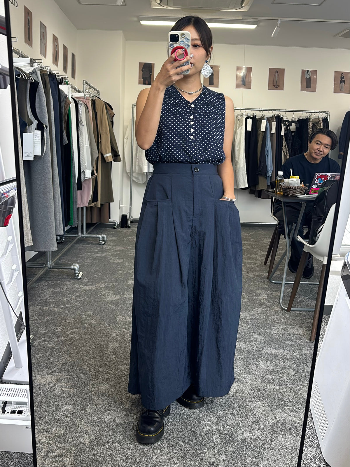 【予約⚡︎販売】スクエアポケットバギーガウチョパンツ／710577／CYAN TOKYO／2027SS #1